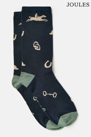 Joules Excellent Everyday Navy Equestrian Single Ankle Socks (U75307) | £7.95