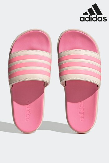 adidas Pink Adilette Platform Sandals (U75352) | £40