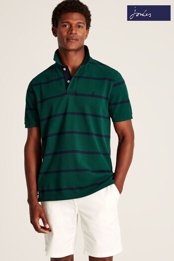 Joules Filbert Green Classic Fit Striped amp Polo (U75388) | £34.95
