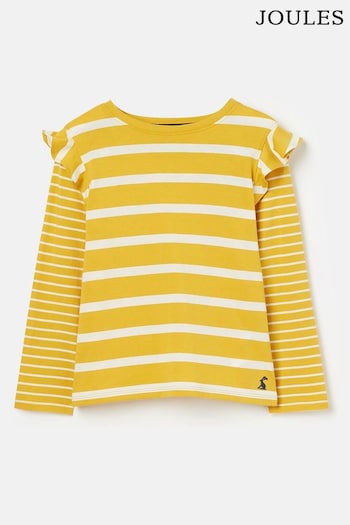 Joules Yellow Elora-Long Sleeve Jersey T-Shirt (U75390) | £14.95 - £18.95