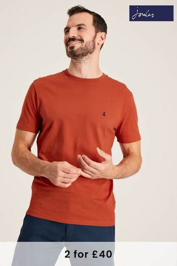 Joules Denton Orange Plain Jersey T-Shirt (U75397) | £24.95