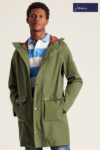 Joules Green Wayland Mid Length Raincoat (U75421) | £119.95