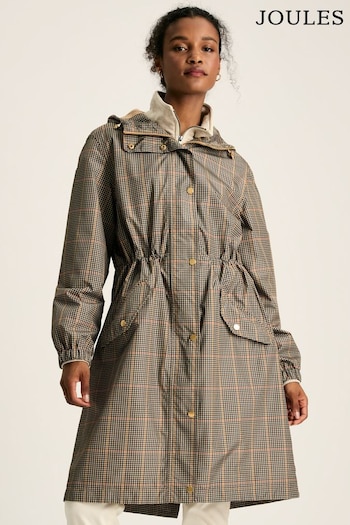 Joules Holkham Brown Waterproof Packable Raincoat With Hood (U75422) | £69.95