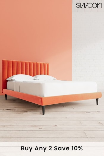 Swoon Easy Velvet Burnt Orange Porlock Bed (U75431) | £909 - £1,019