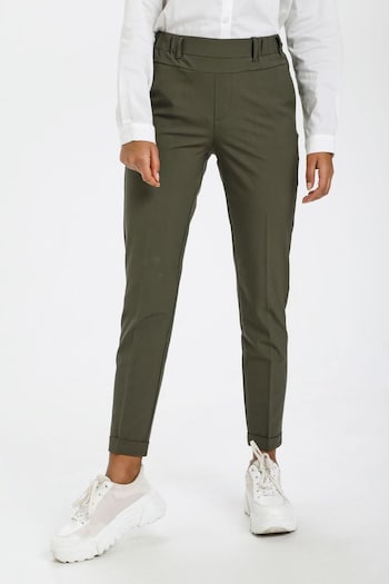 Kaffe Green Nanci Jillian Long Length Trousers (U75530) | £80