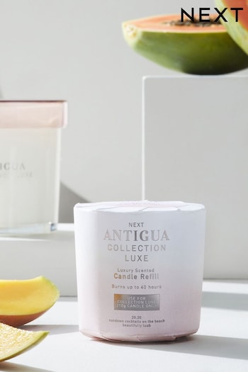 White Collection Luxe Antigua Mango and Papaya Candle Refill Scented Candle (U75559) | £6