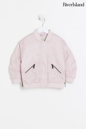 River Island Pink Girls Nylon Bomber Jacket (U75670) | £32
