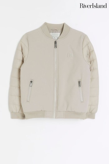 River Island Brown Boys Smart Bomber Jacket (U75671) | £33 - £43