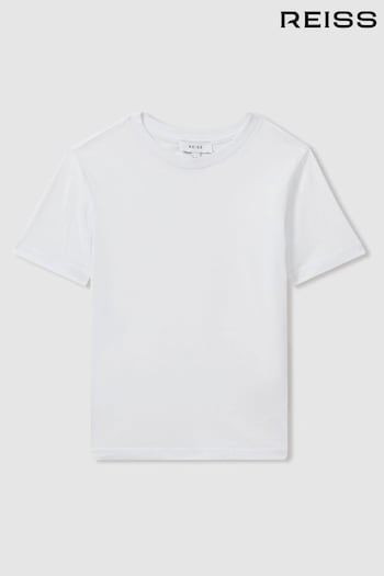 Reiss White Bless Senior Crew Neck T-Shirt (U75952) | £12