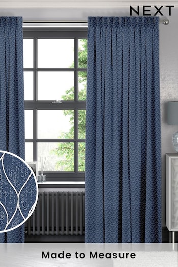Indigo Molton Made To Measure Curtains (U76063) | £100