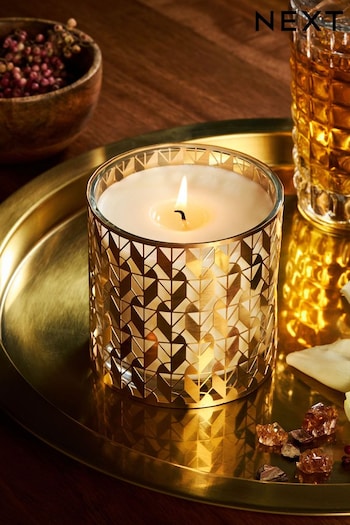 Gold Dark Rose and Oud Scented Candle (U76077) | £16