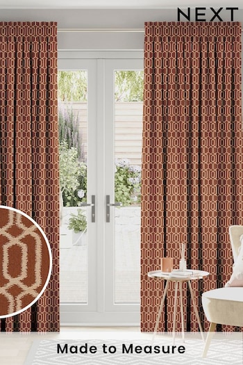 Terracotta Walter Made To Measure Curtains (U76208) | £109