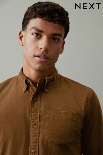 Natural Corduroy Long Sleeve Shirt (U76239) | £30