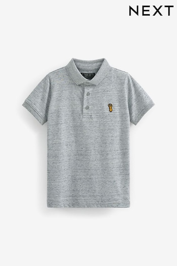 Grey Short Sleeve blue Polo Shirt (3-16yrs) (U76411) | £7 - £12