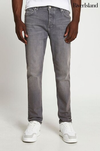 River Island Grey Slim Fit Jeans (U76467) | £37
