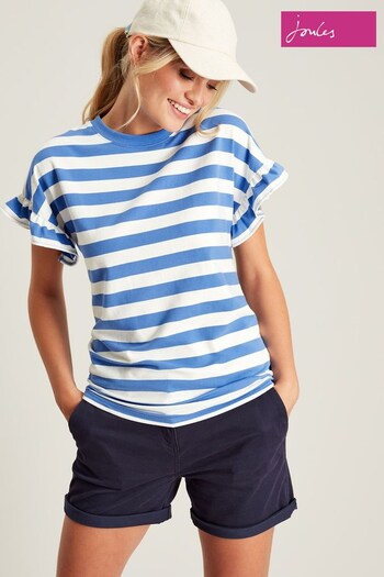 Joules Short Sleeve Jersey White Top (U77154) | £19.95