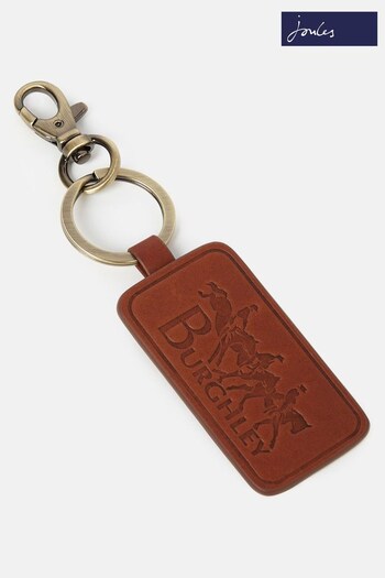 Joules Official Burghley Brown Leather Keyring (U77165) | £9.95