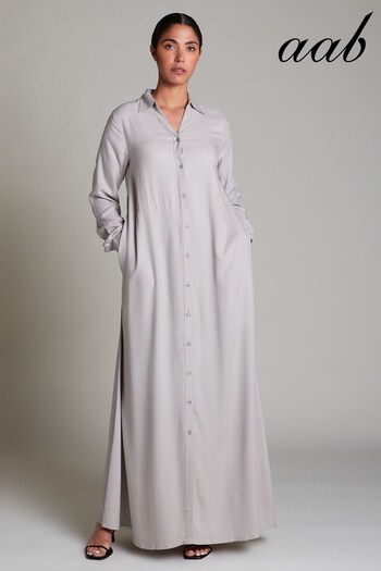 Aab Grey Long Shirt Dress (U77178) | £72