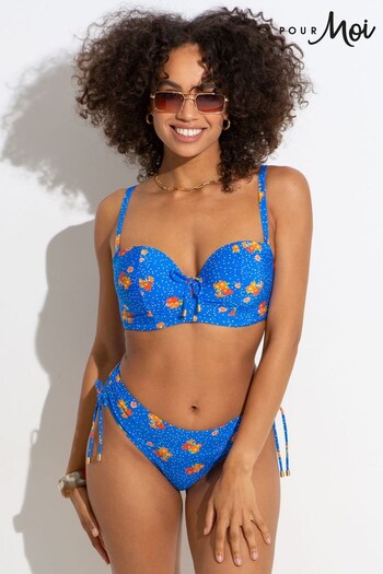 Pour Moi Blue High Santa Cruz Bikini (U77319) | £22