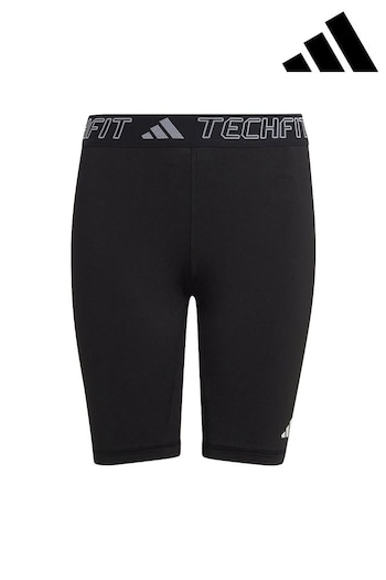 adidas Black Junior AEROREADY Techfit Short Leggings (U77347) | £15
