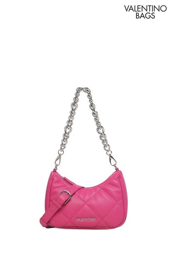 Valentino Bags Pink Cold Recycled Quilted Shoulder Chain Bag (U77351) | £135
