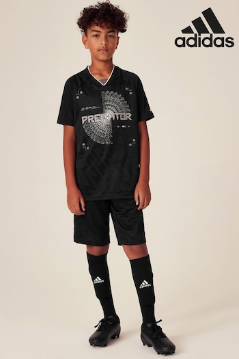 adidas Black Football-Inspired Junior Predator Jersey (U77366) | £23