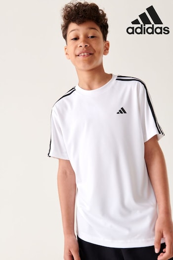 adidas White Future Icons 3-Stripes T-Shirt (U77373) | £18