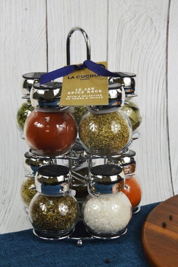 La Cucina 10 Jar Spice Rack (U77574) | £25