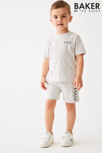 Baker by Ted Baker Striped T-Shirt and Shorts Set (U77642) | £26 - £30