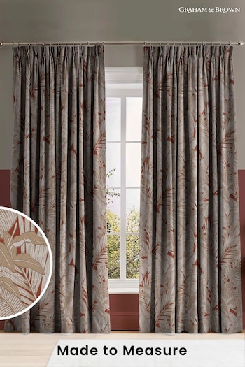 Graham & Brown Alizarin Red Paradys Made to Measure Curtains (U77736) | £119