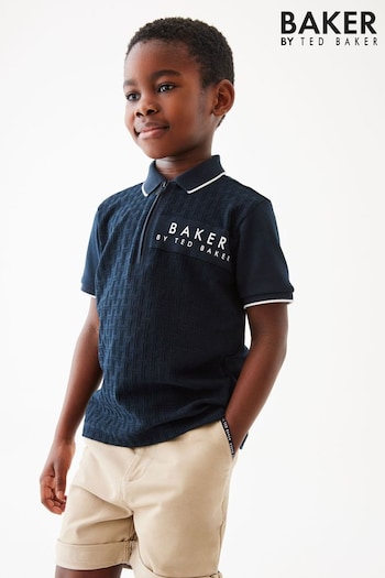 Baker by Ted Baker Textured Camisa Polo Shirt (U77878) | £20 - £26