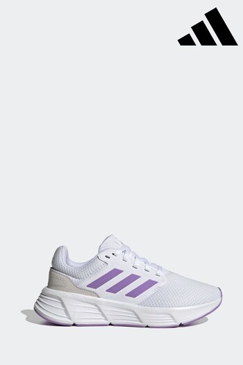 adidas White/Purple Galaxy 6 Trainers (U77943) | £45
