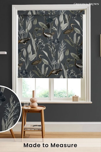Graham & Brown Midnight Grey Glasshouse Made to Measure Roller Blind (U78108) | £58