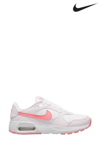 Nike White/Coral Air Max SC Trainers (U78126) | £80