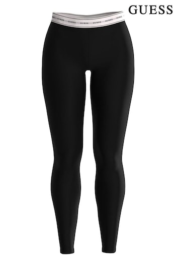 Guess Carrie Black Leggings with Logo Band (U78167) | £32
