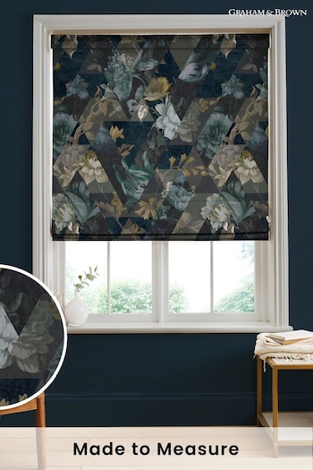 Graham & Brown Blue Timepiece Made to Measure Roman Blinds (U78176) | £99