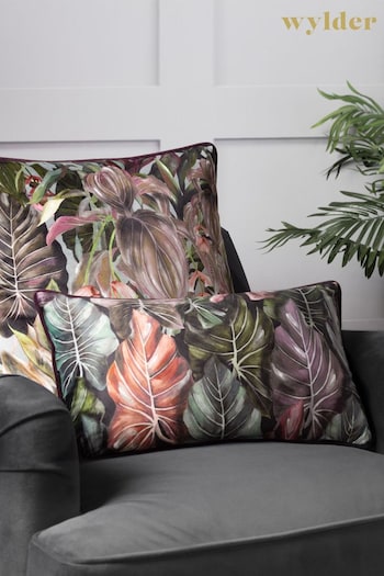 Wylder Tropics Purple Mogori Leafage Cushion (U78211) | £19