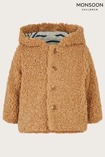 Monsoon Baby Teddy Brown Coat (U78283) | £38
