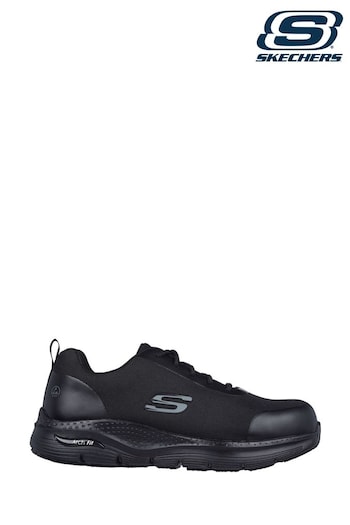 Skechers Black Arch Fit Ringstap Safety Trainers (U78425) | £94
