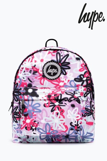 Hype. Purple Graffiti Flowers Backpack (U78960) | £30