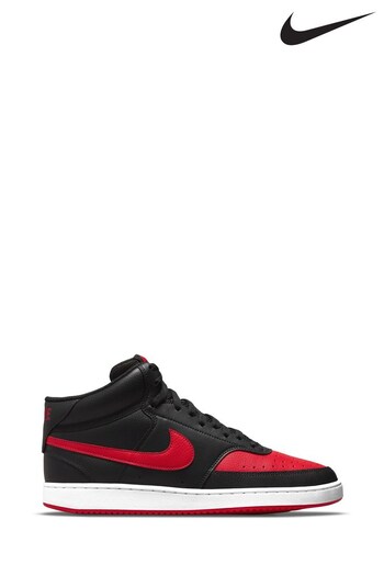 Nike cleat Black/Red Court Vision Mid Trainers (U79014) | £75