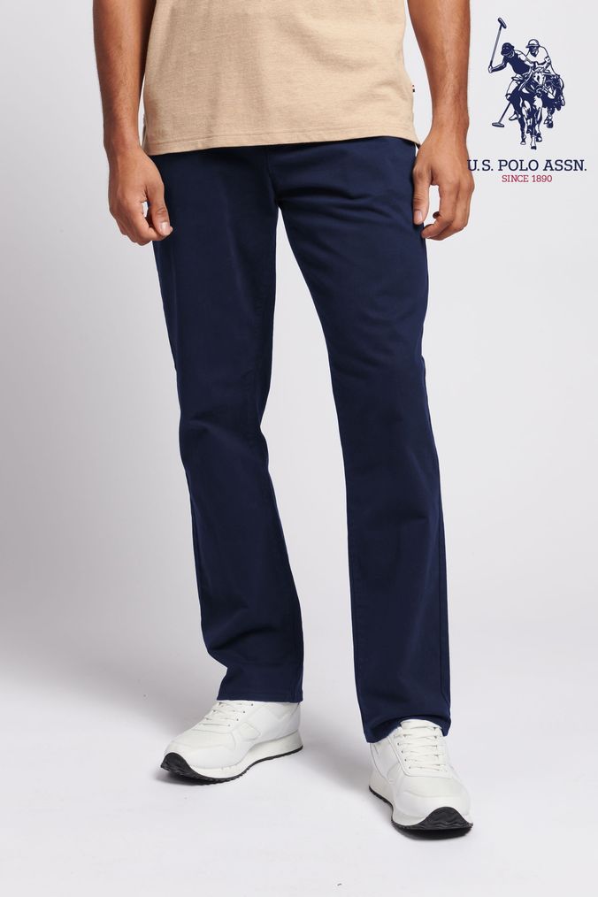 Buy US Polo Assn Men Khaki Slim Fit Trousers  Trousers for Men 614051   Myntra