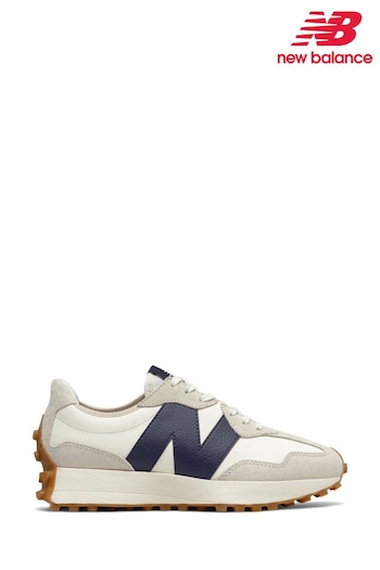 New Balance White/Blue Agassis 327 Trainers (U79732) | £110