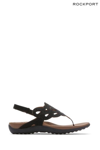 Rockport Ridge Sling Black Sandals (U80143) | £60