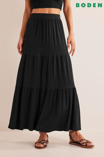 Boden Black Jersey Maxi Skirt (U80179) | £65