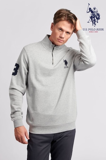 U.S. Polo Assn. Mens Basic Zip Funnel Sweatshirt (U80393) | £65
