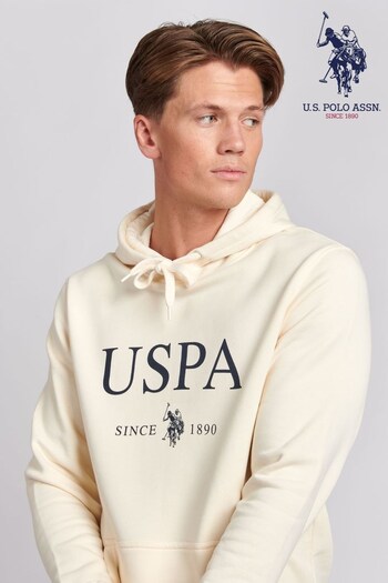 U.S. Polo Assn. Mens Marshmallow UPSA Since 1890 Hoodie (U80412) | £60