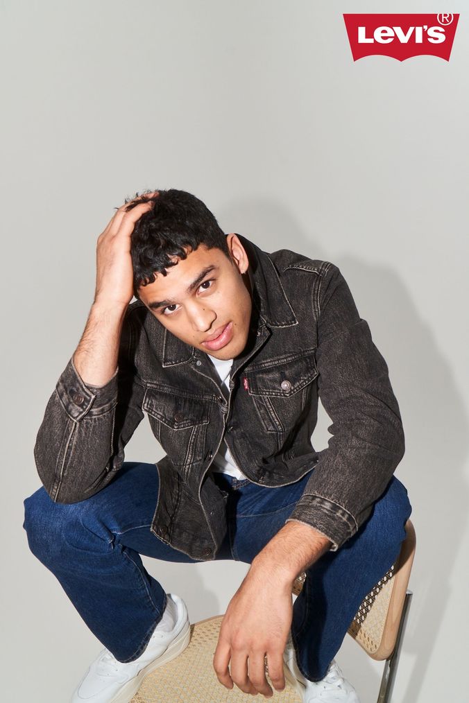 Buy Men s Black Denim Jackets Online Next UK