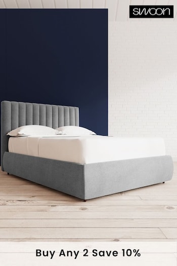 Swoon Smart Wool Pepper Grey Porlock Divan Bed (U80520) | £1,239 - £1,329