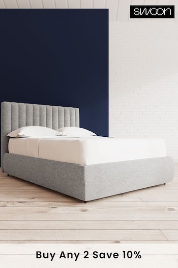 Swoon Houseweave Thunder Grey Porlock Divan Bed (U80523) | £1,139 - £1,229
